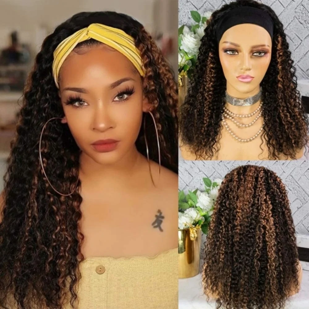 Blooming Hair Human Hair Headband Wig